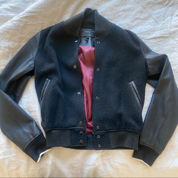 rag & bone Jackets & Blazers - Rag & bone wool and leather bomber jacket